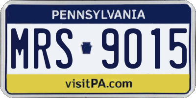 PA license plate MRS9015