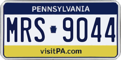 PA license plate MRS9044