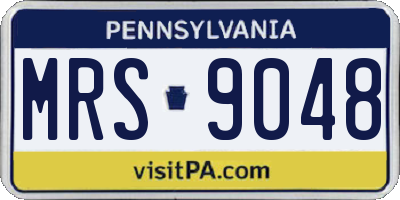 PA license plate MRS9048