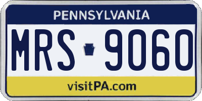 PA license plate MRS9060