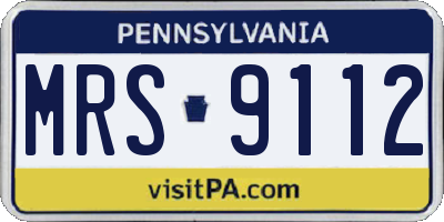 PA license plate MRS9112
