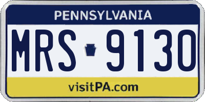 PA license plate MRS9130