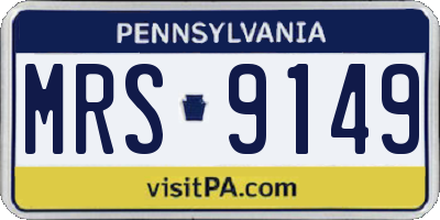 PA license plate MRS9149