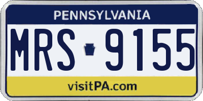 PA license plate MRS9155
