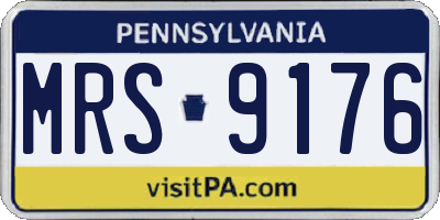 PA license plate MRS9176