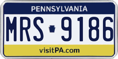 PA license plate MRS9186