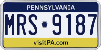 PA license plate MRS9187