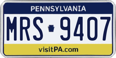 PA license plate MRS9407