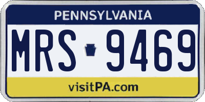PA license plate MRS9469