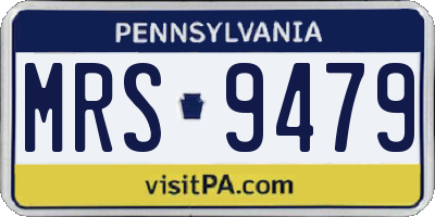 PA license plate MRS9479