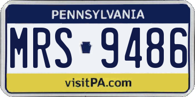 PA license plate MRS9486