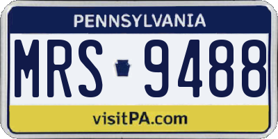 PA license plate MRS9488