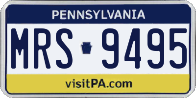 PA license plate MRS9495