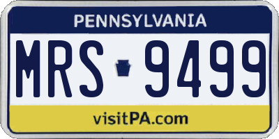 PA license plate MRS9499