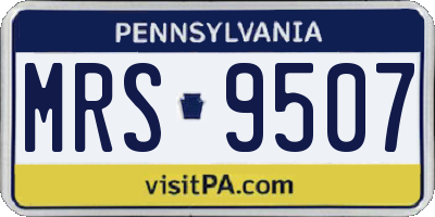 PA license plate MRS9507