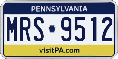 PA license plate MRS9512