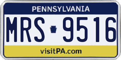PA license plate MRS9516