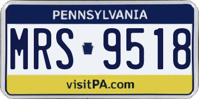 PA license plate MRS9518