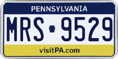 PA license plate MRS9529