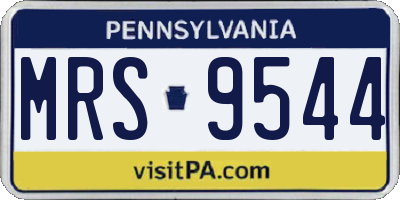 PA license plate MRS9544