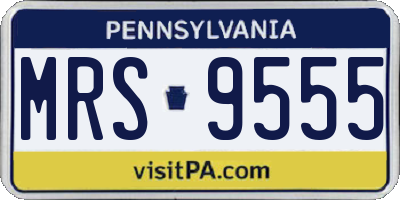 PA license plate MRS9555