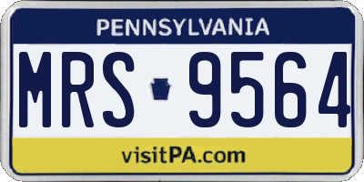 PA license plate MRS9564