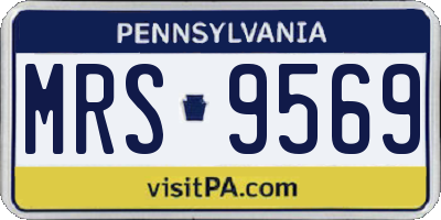 PA license plate MRS9569