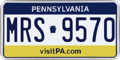 PA license plate MRS9570