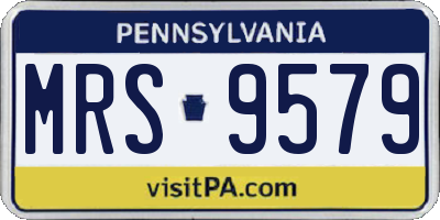 PA license plate MRS9579