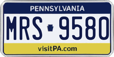 PA license plate MRS9580