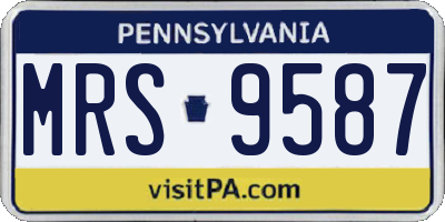 PA license plate MRS9587