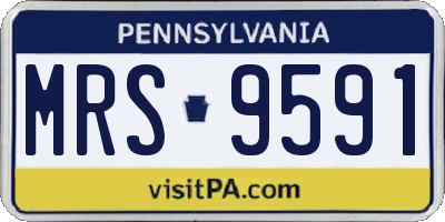 PA license plate MRS9591