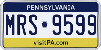 PA license plate MRS9599