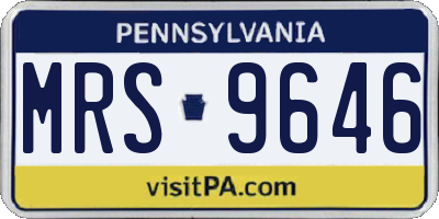 PA license plate MRS9646