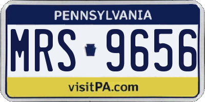 PA license plate MRS9656