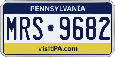 PA license plate MRS9682