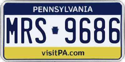 PA license plate MRS9686