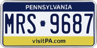 PA license plate MRS9687