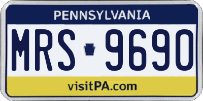 PA license plate MRS9690