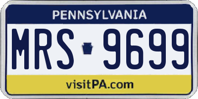 PA license plate MRS9699