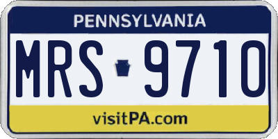 PA license plate MRS9710