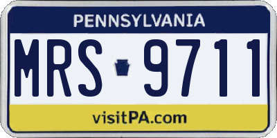 PA license plate MRS9711