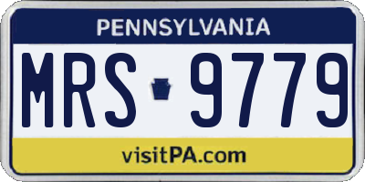 PA license plate MRS9779