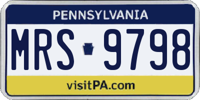 PA license plate MRS9798