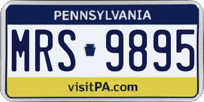 PA license plate MRS9895
