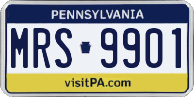 PA license plate MRS9901