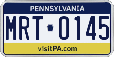 PA license plate MRT0145