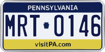 PA license plate MRT0146