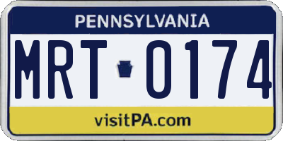PA license plate MRT0174