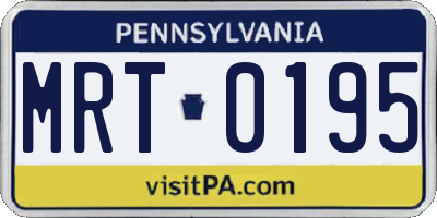 PA license plate MRT0195